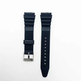 18MM PVC Plastic Watch Band Black Kreisler Sports for Casio Timex Seiko Citizen Iron Man Watches