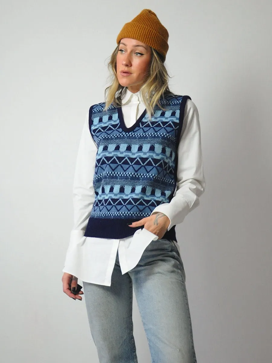 1970's Geo Stripe Sweater Vest