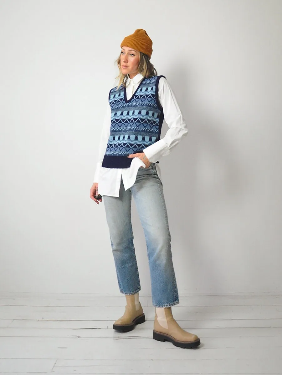 1970's Geo Stripe Sweater Vest