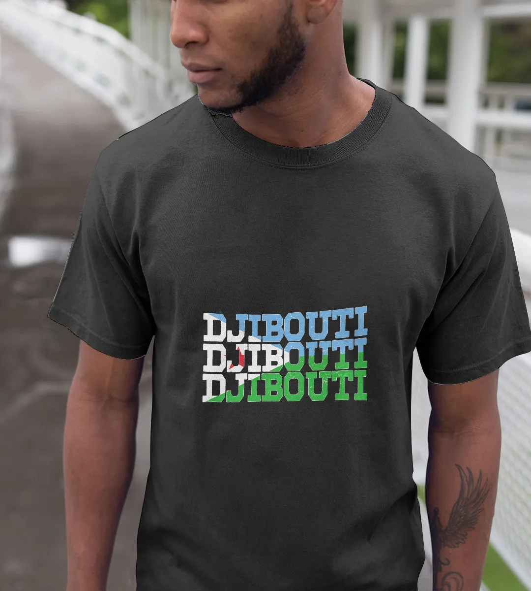 1sttheworld T-Shirt - Djibouti Flag Sports Lovers T-Shirt Black A35