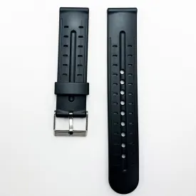 20 MM PVC Style Watch Band Black Color Quick Release Regular Size Watch Strap