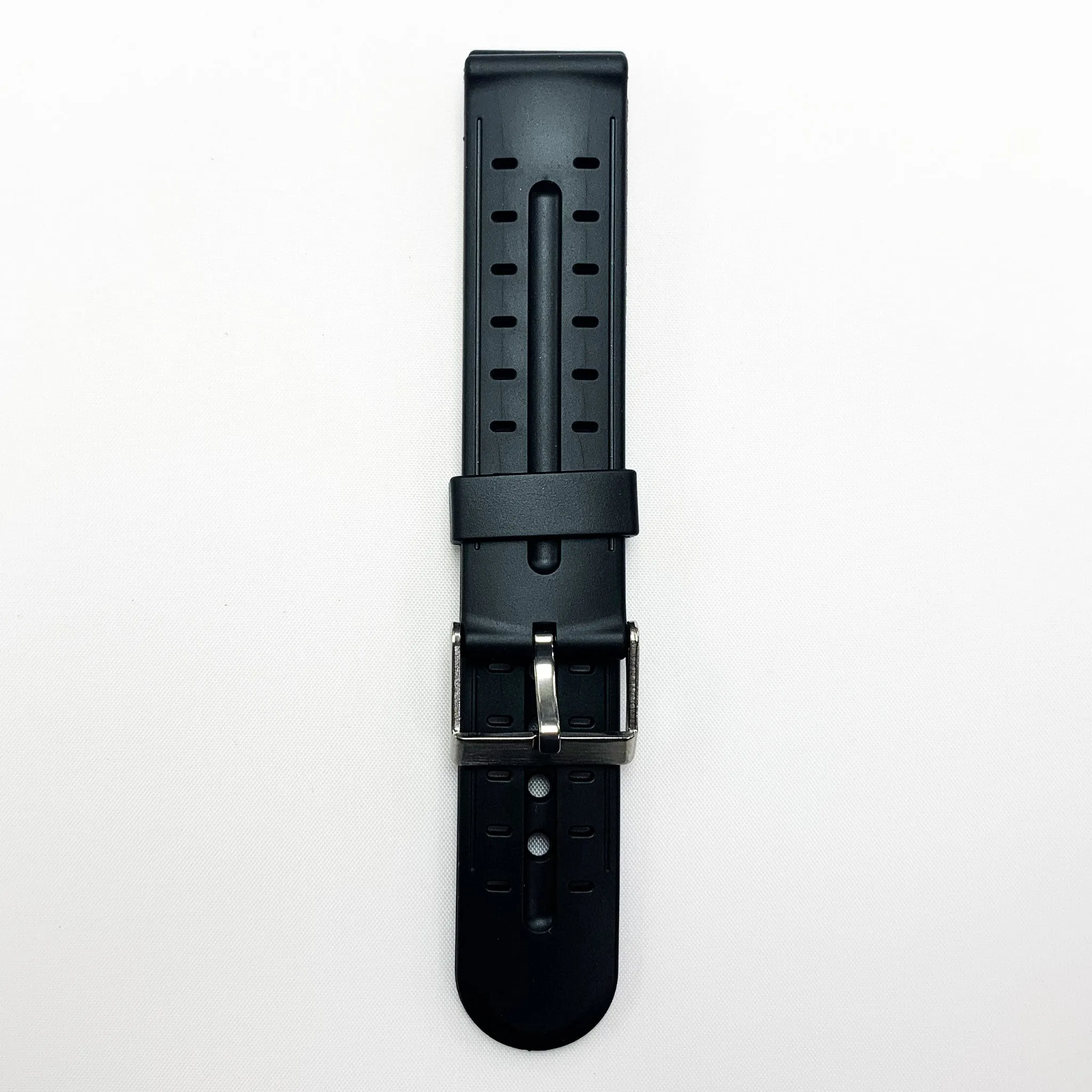 20 MM PVC Style Watch Band Black Color Quick Release Regular Size Watch Strap