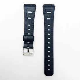 20MM PVC Plastic Watch Band Black Sports for Casio Timex Seiko Citizen Iron Man Watches