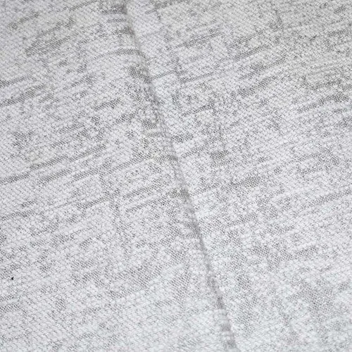 3 1/4 YD PC-Snowy Gray/White Indoor/Outdoor Textured Slub Woven Chenille Home Decorating Fabric