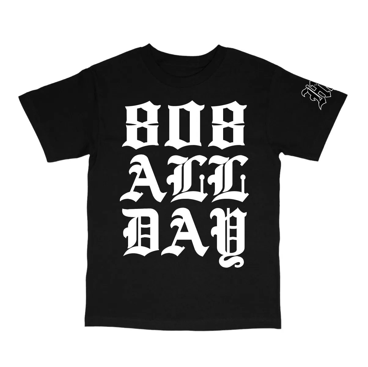 808ALLDAY Black Old English Stack T-Shirt