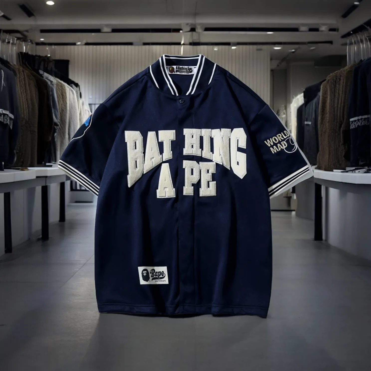 A Bathing Ape Bape Baseball Jersey