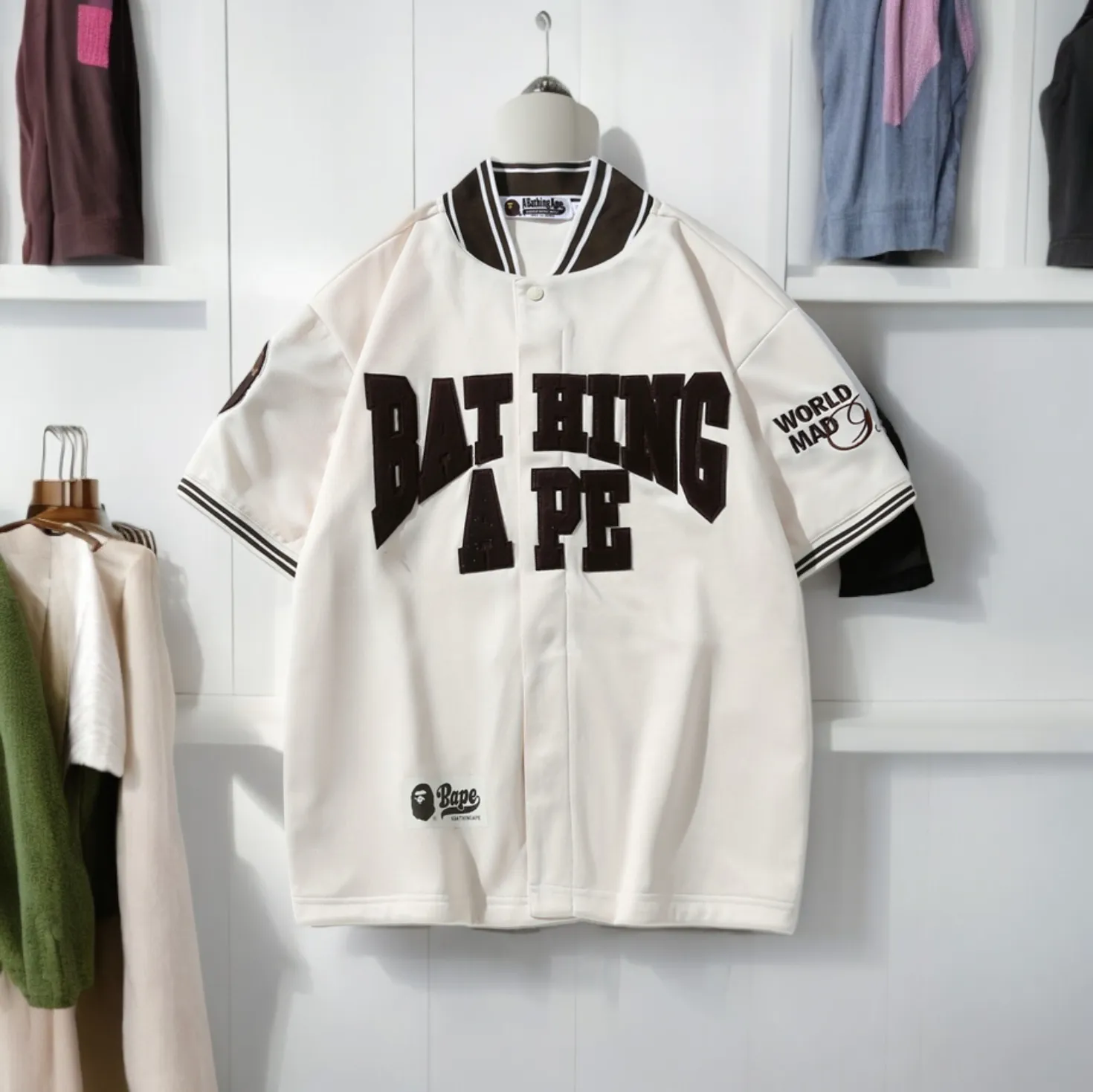 A Bathing Ape Bape Baseball Jersey