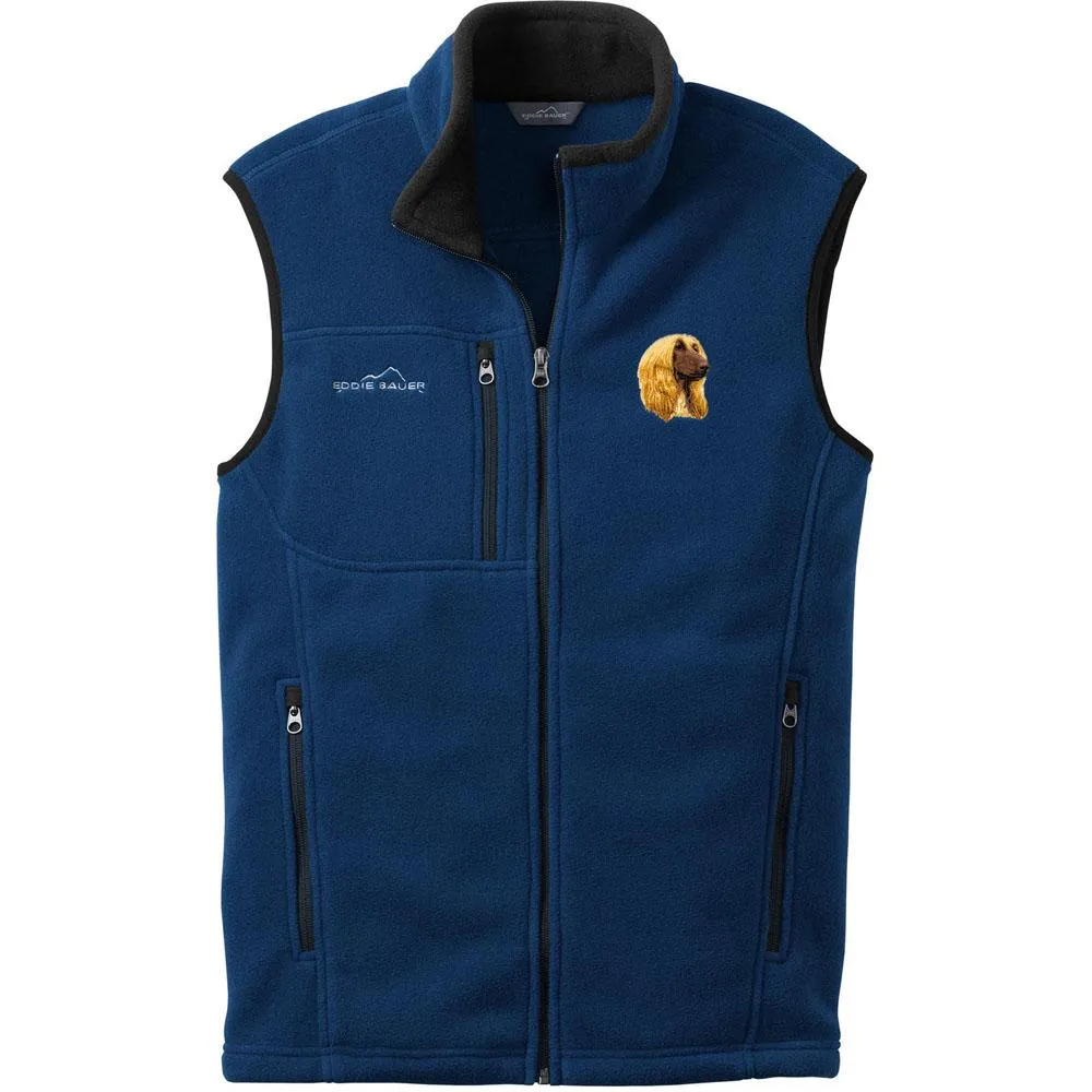 Afghan Hound Embroidered Mens Fleece Vest