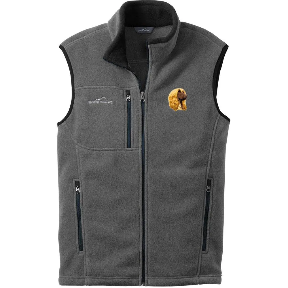 Afghan Hound Embroidered Mens Fleece Vest