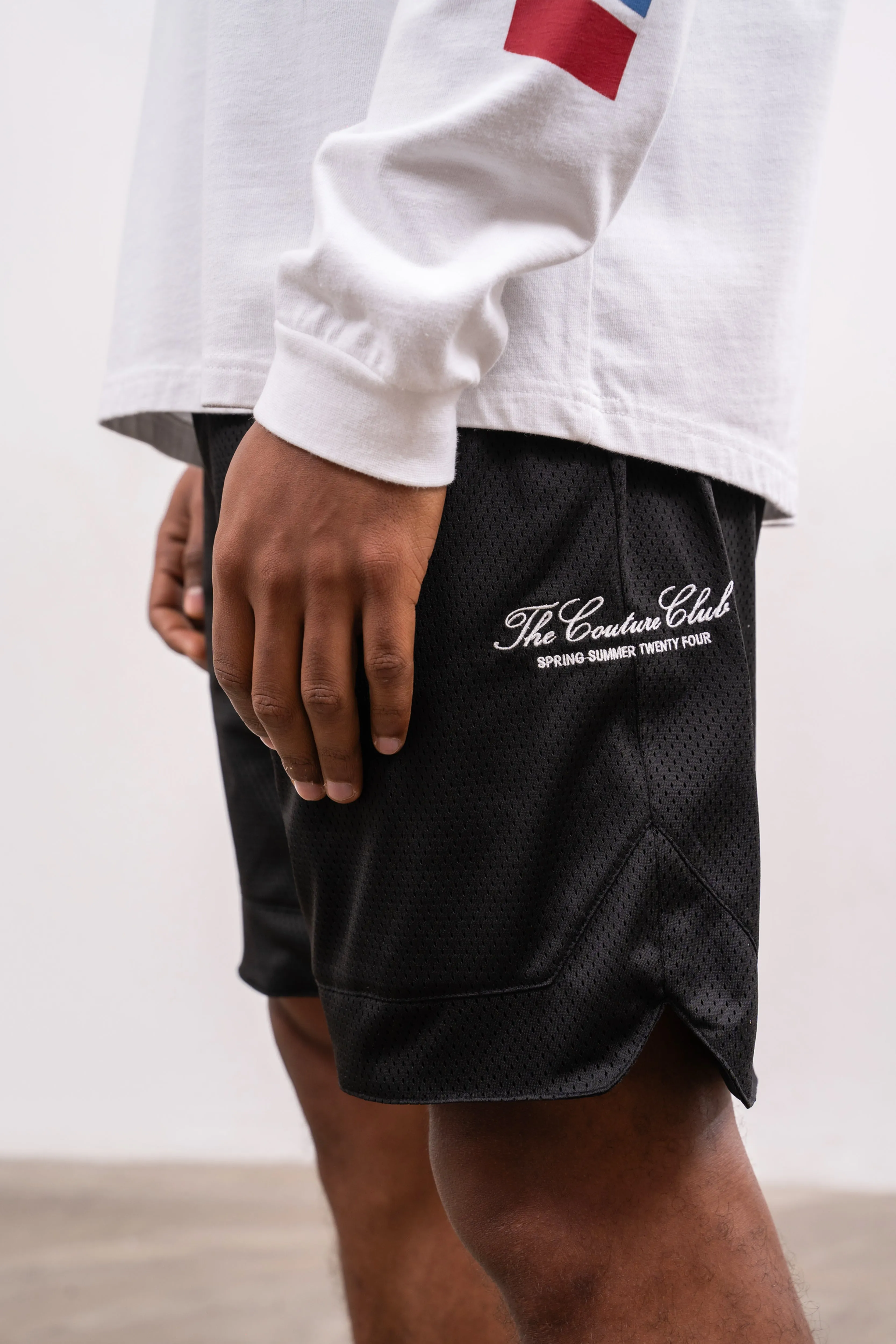 AIRTEX PANELLED SHORTS - BLACK