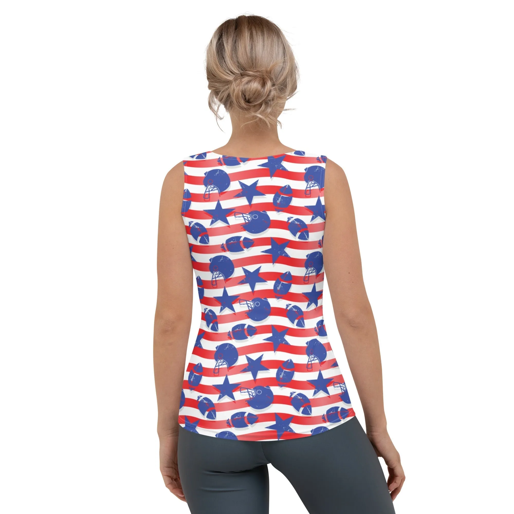 American Football Pattern Tank Top