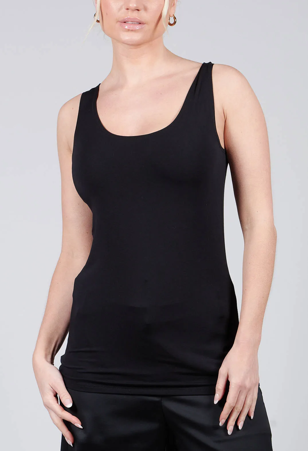 Anais Vest Top in Black