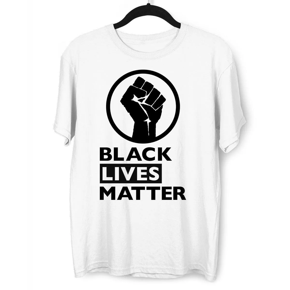 Black Lives Matter Logo Black, White & Grey T-Shirt