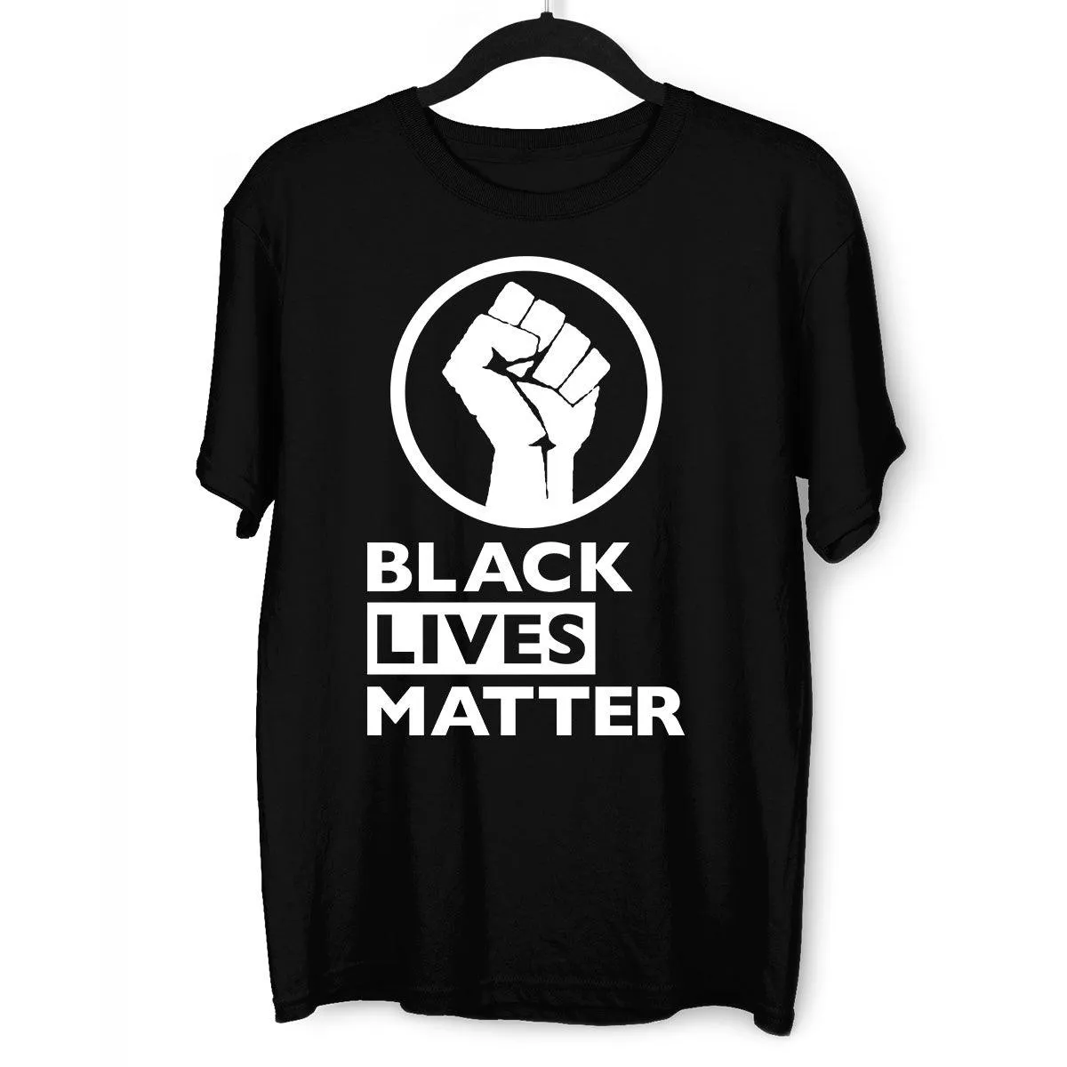 Black Lives Matter Logo Black, White & Grey T-Shirt