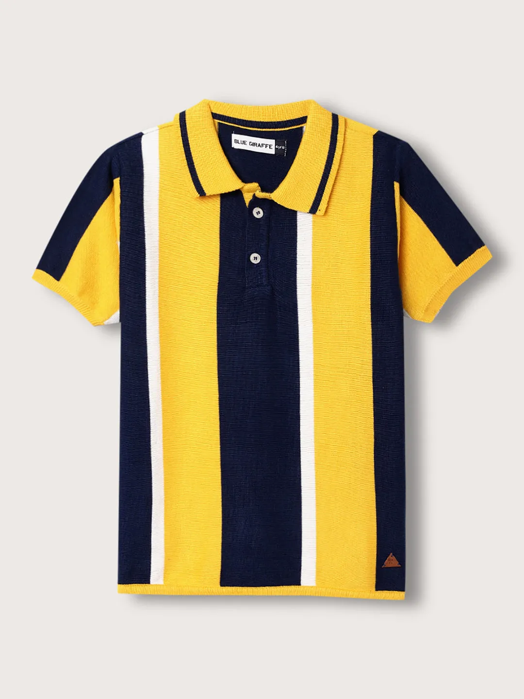 Blue Giraffe Boys Multi Polo Striped TShirt