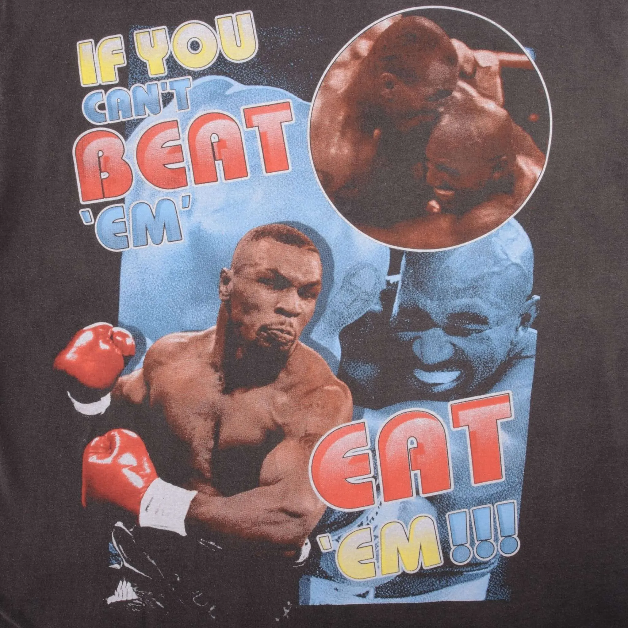 BOOTLEG BOXING TEE SHIRT MIKE TYSON IF YOU CANT BEAT THEM BITE EM SIZE XL