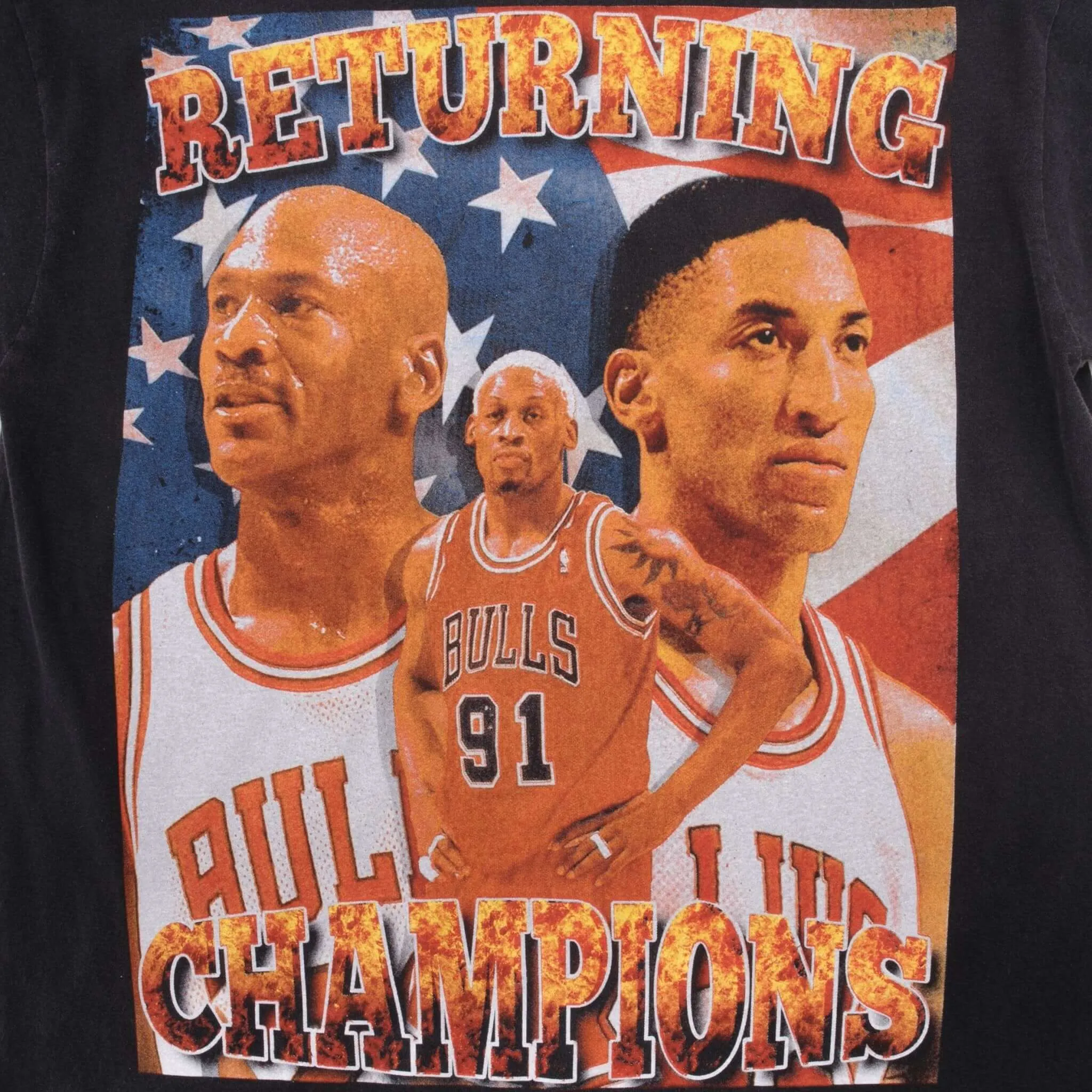 BOOTLEG TEE SHIRT NBA CHICAGO BULLS CHAMPIONS 1997 SIZE XL SINGLE STITCH