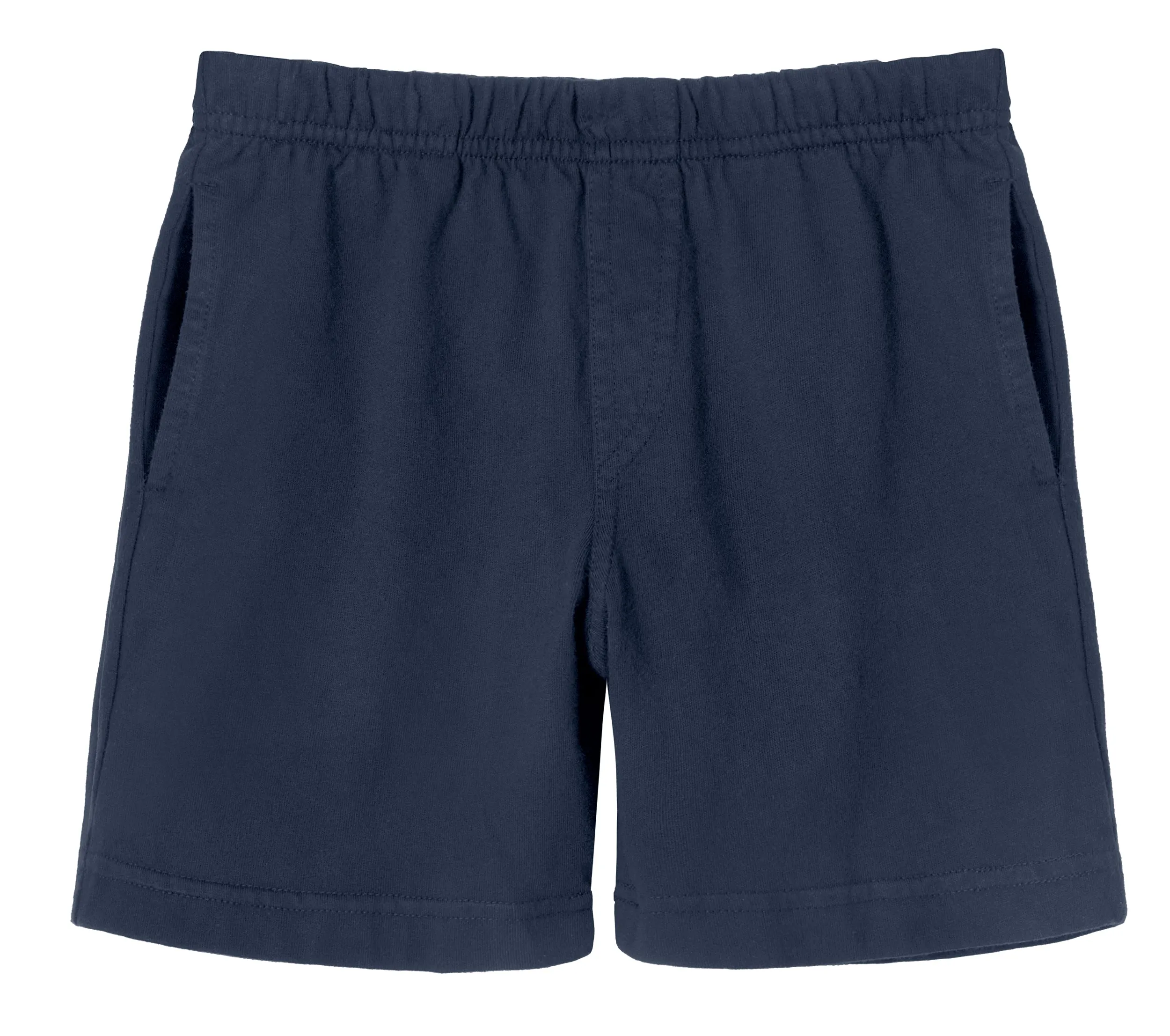 Boys Soft Cotton UPF 50  Above-Knee Side Pocket Shorts | Midnight