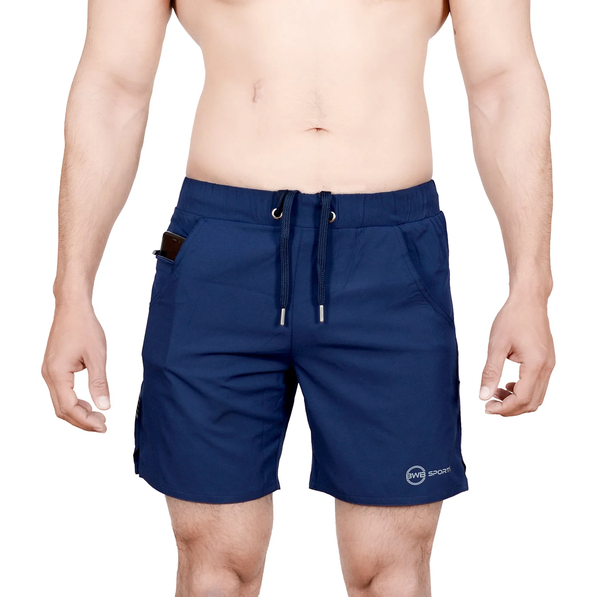 BWB Men's Navy Blue Sports Shorts