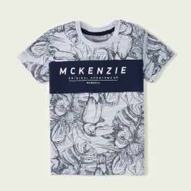 C1441 MCK ZE Sports Wear Blue & White T-Shirt