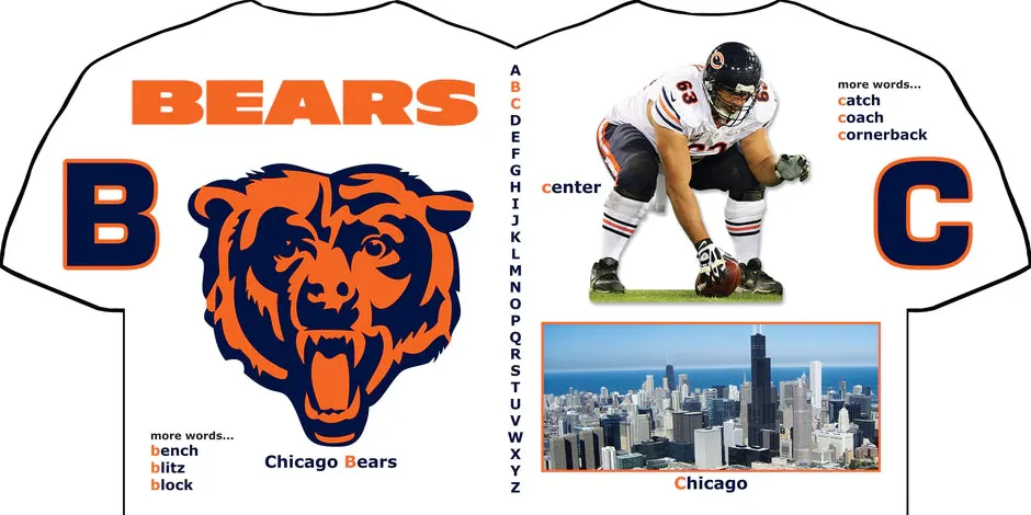 chicago bears abc board book