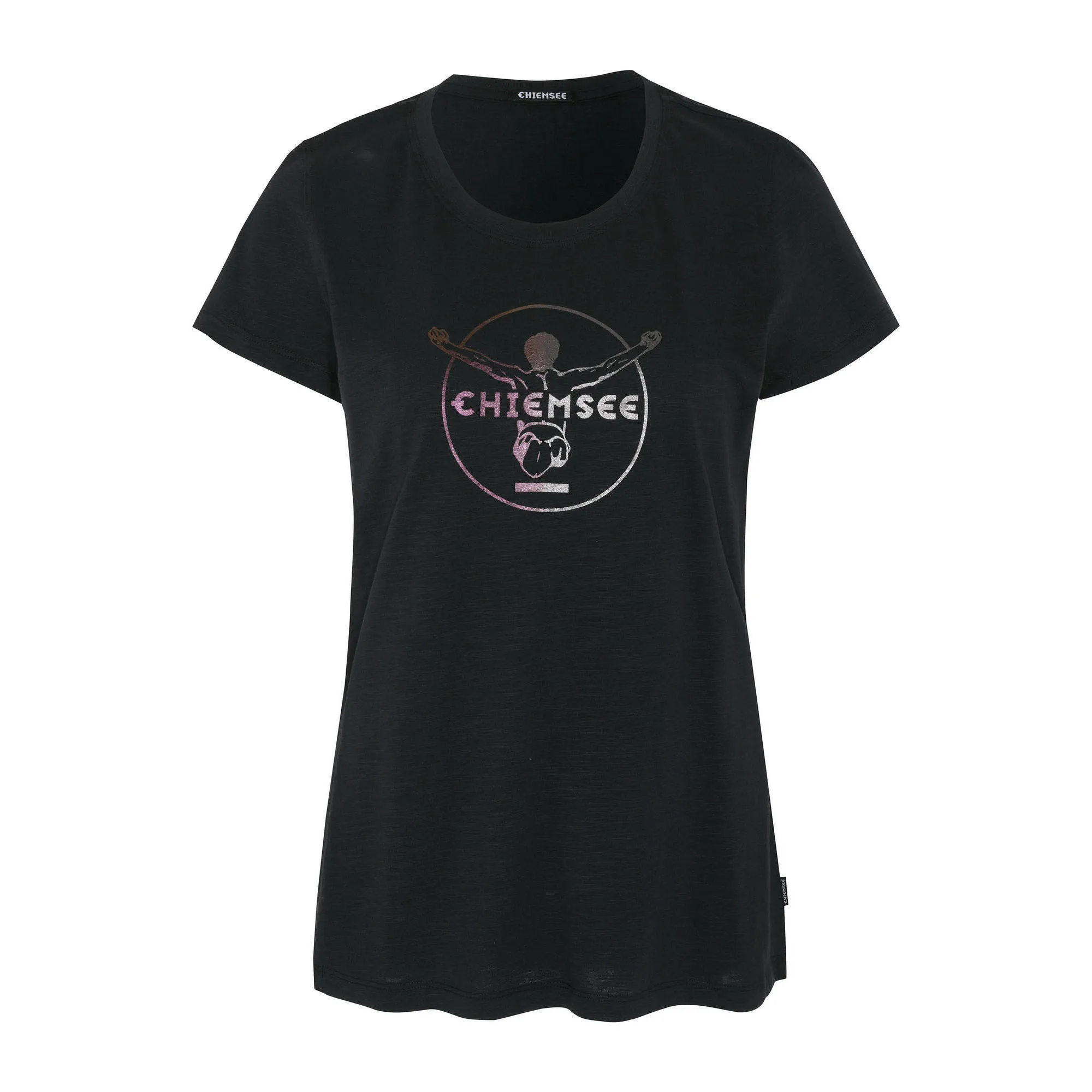 Chiemsee T-shirt with print, black