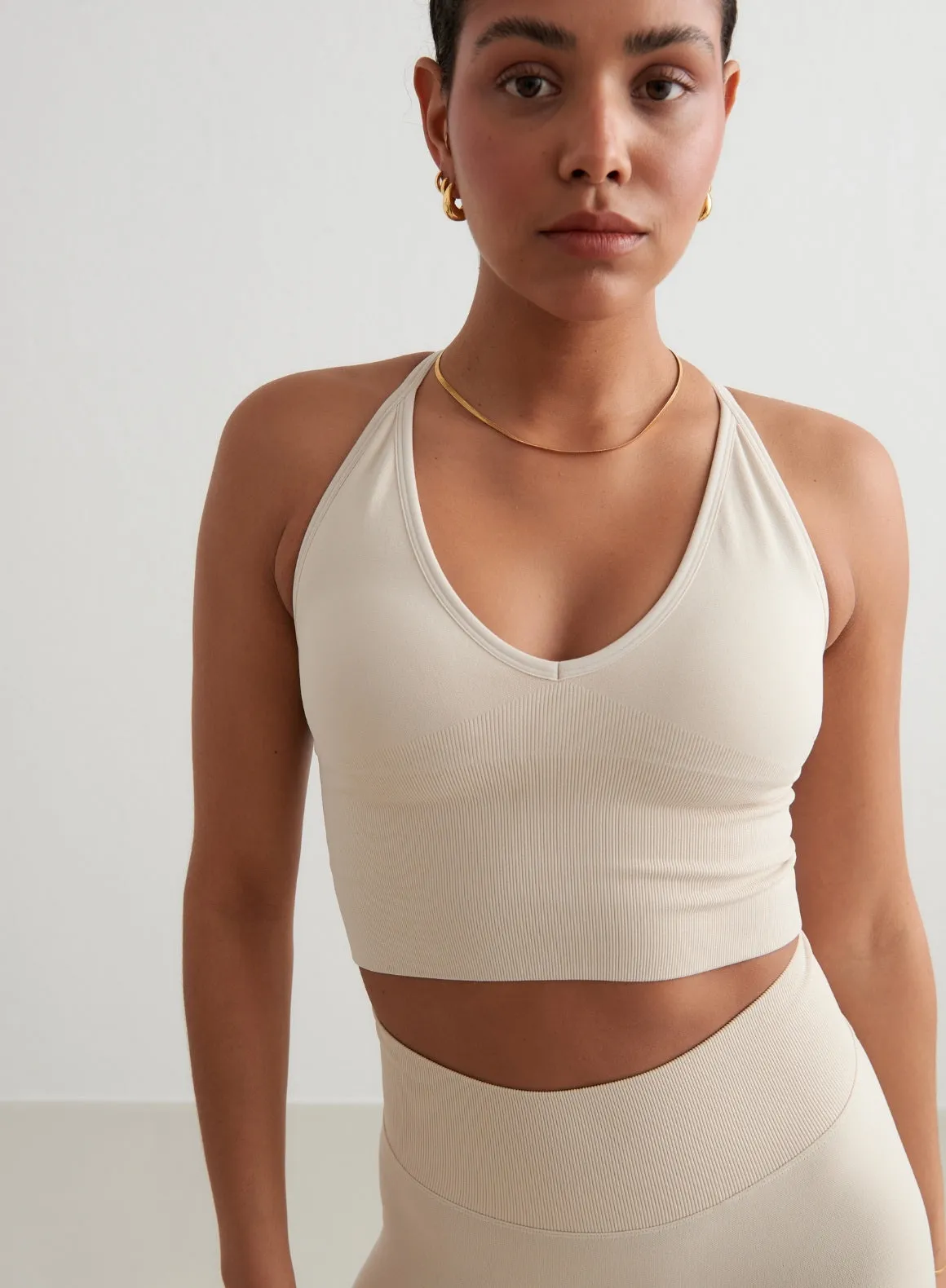 Clay Shape Seamless Cross Back Bralette