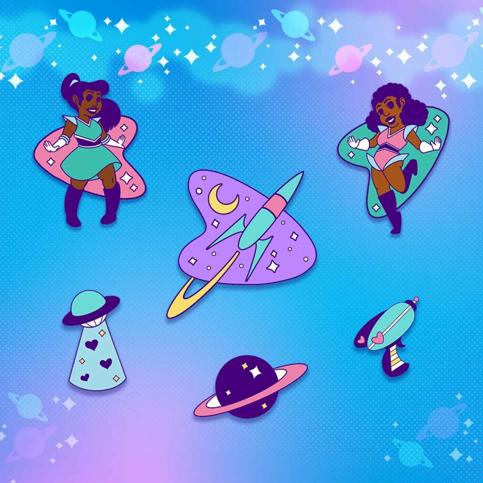 Cosmic Cuties ENAMEL PINs