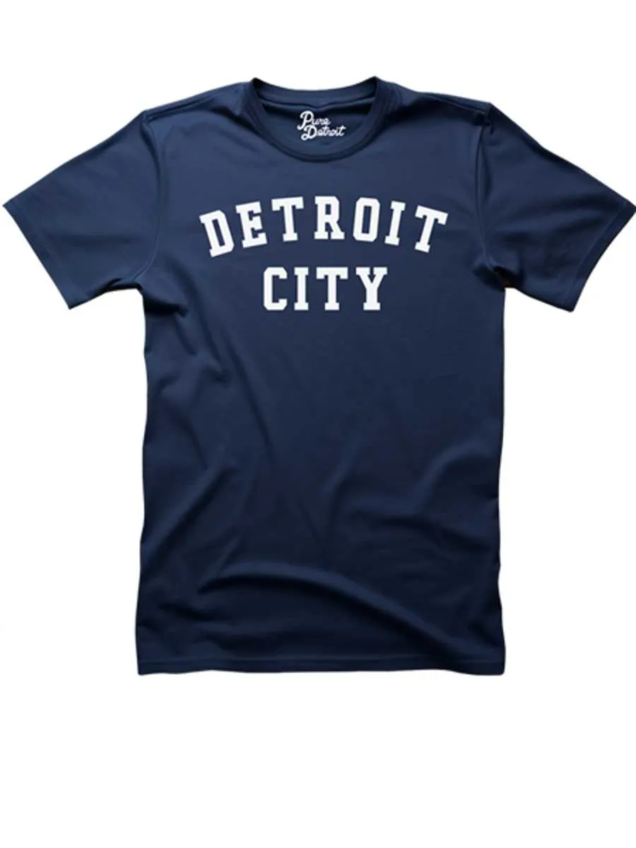 Detroit City Unisex T-shirt - White / Navy