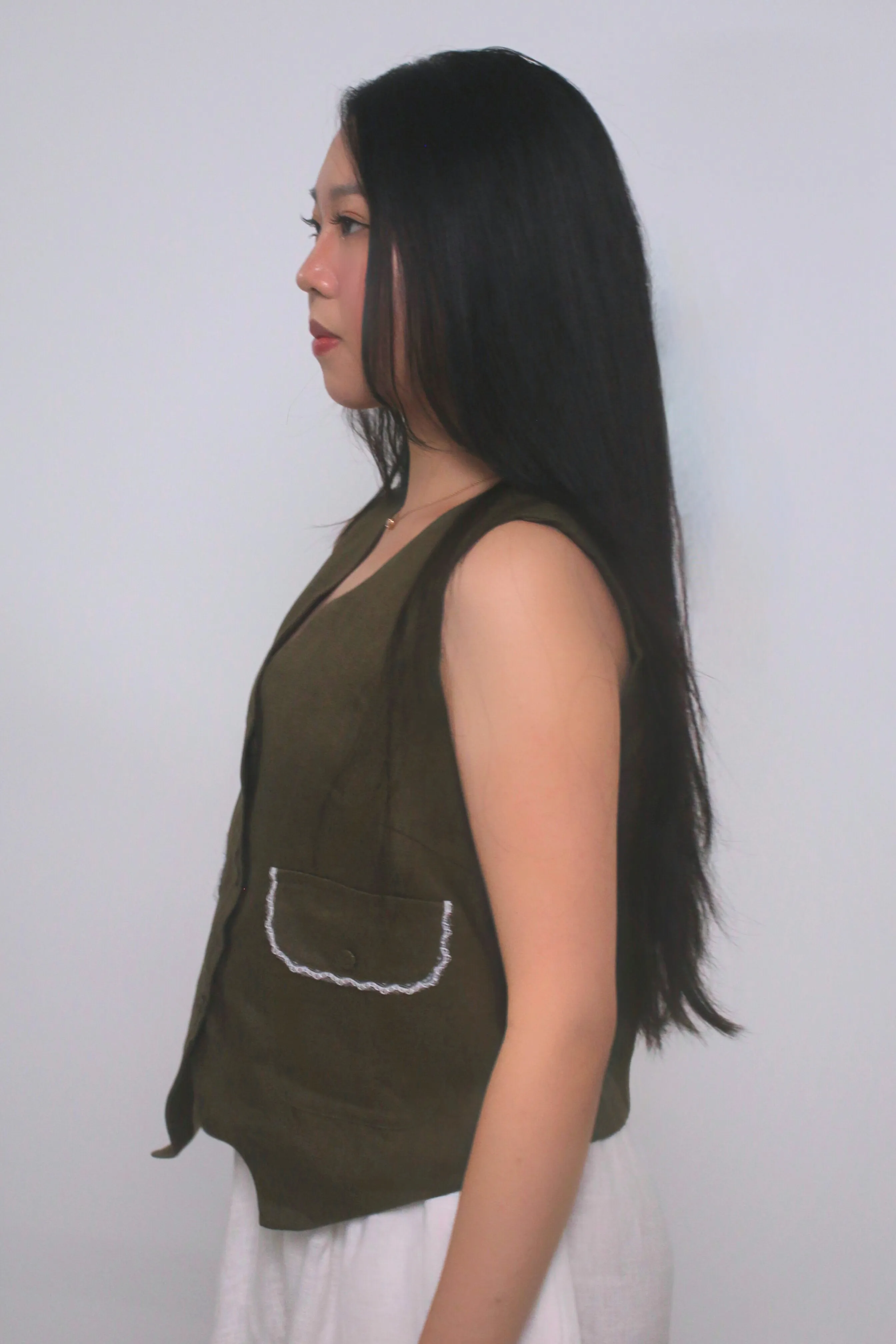 Eloise 100% Linen Vest Shirt