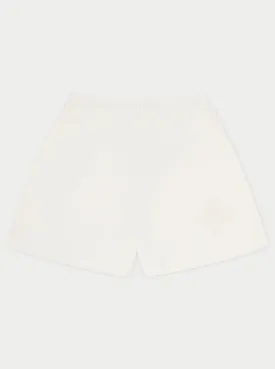 EMBLEM EMBOSSED SHORTS - OFF WHITE