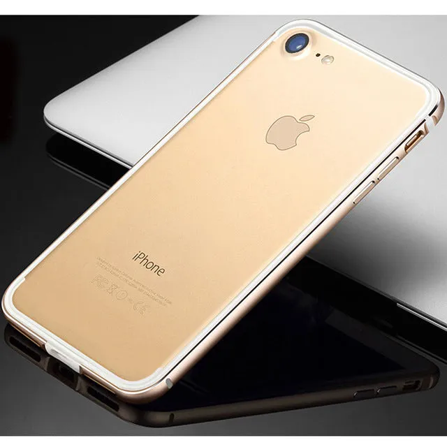 Flexible Silicone Aluminum Bumper Case For iPhone XS Max XR XS Luxury Hard Metal Frame Soft Rubber Side shockproof Bumper