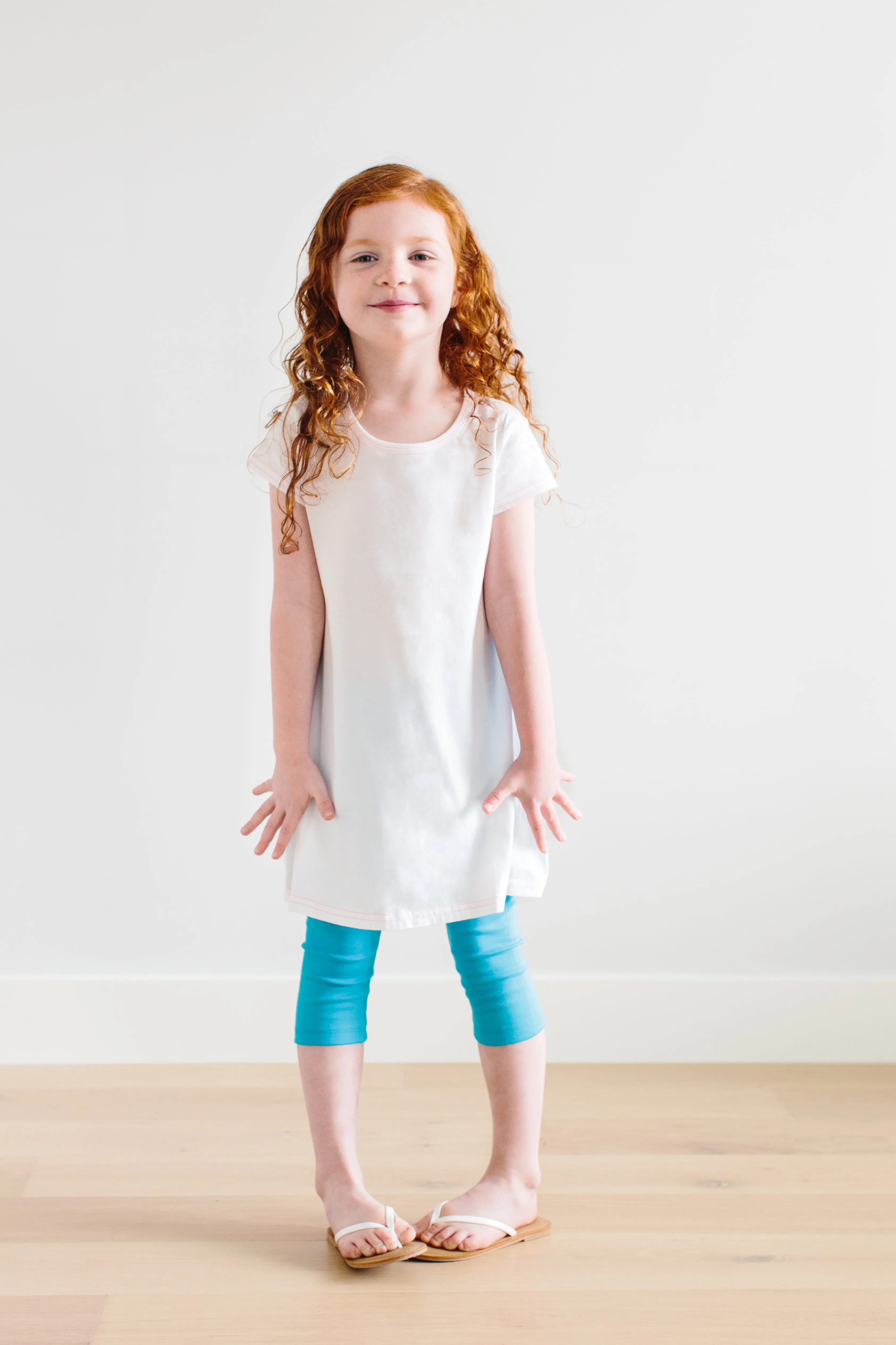 Girls Soft 100% Cotton Capri Leggings | Charcoal