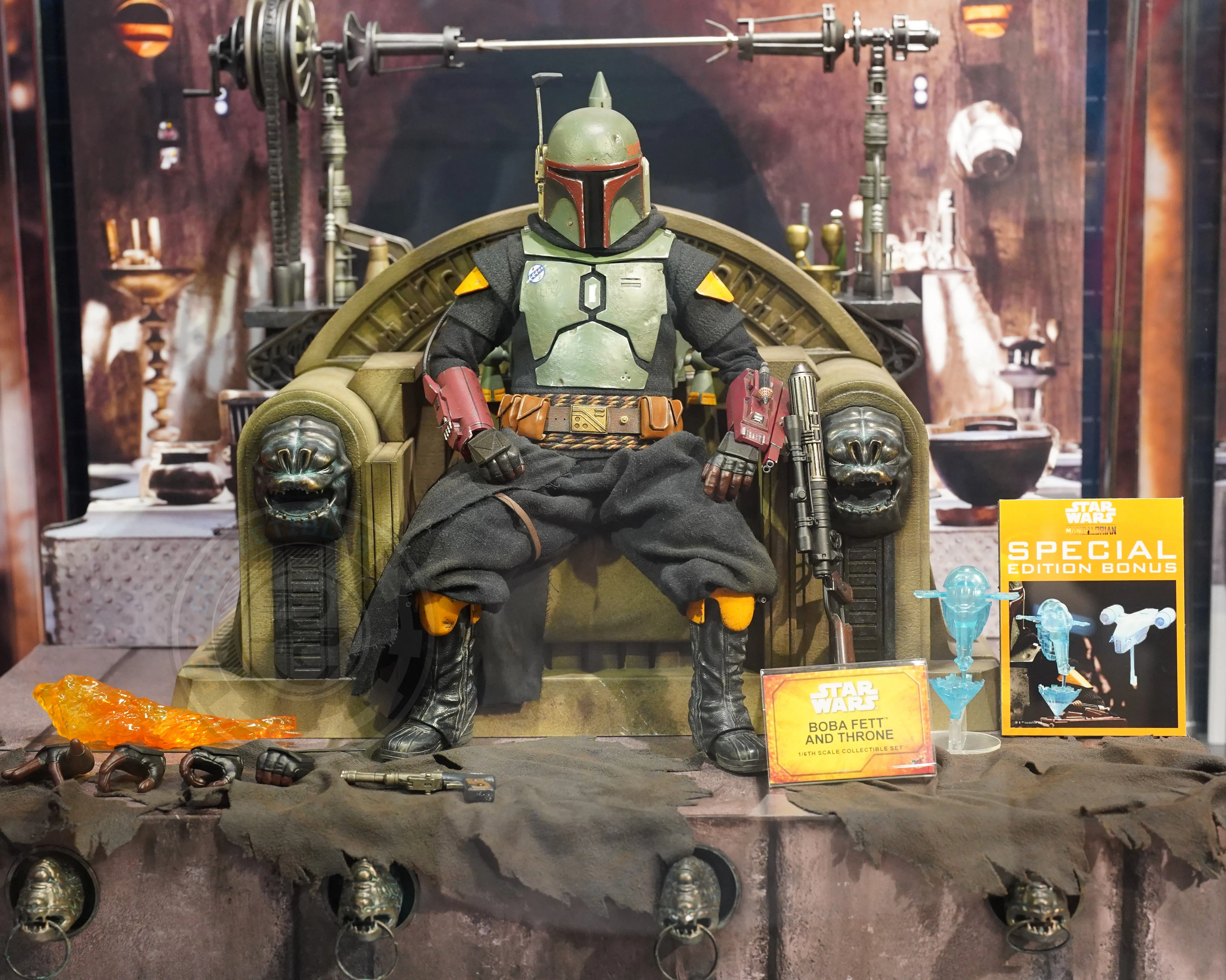 Hot toys TMS056B Star Wars The Mandalorian Boba Fett Repaint Armor and Throne (Special Edition)