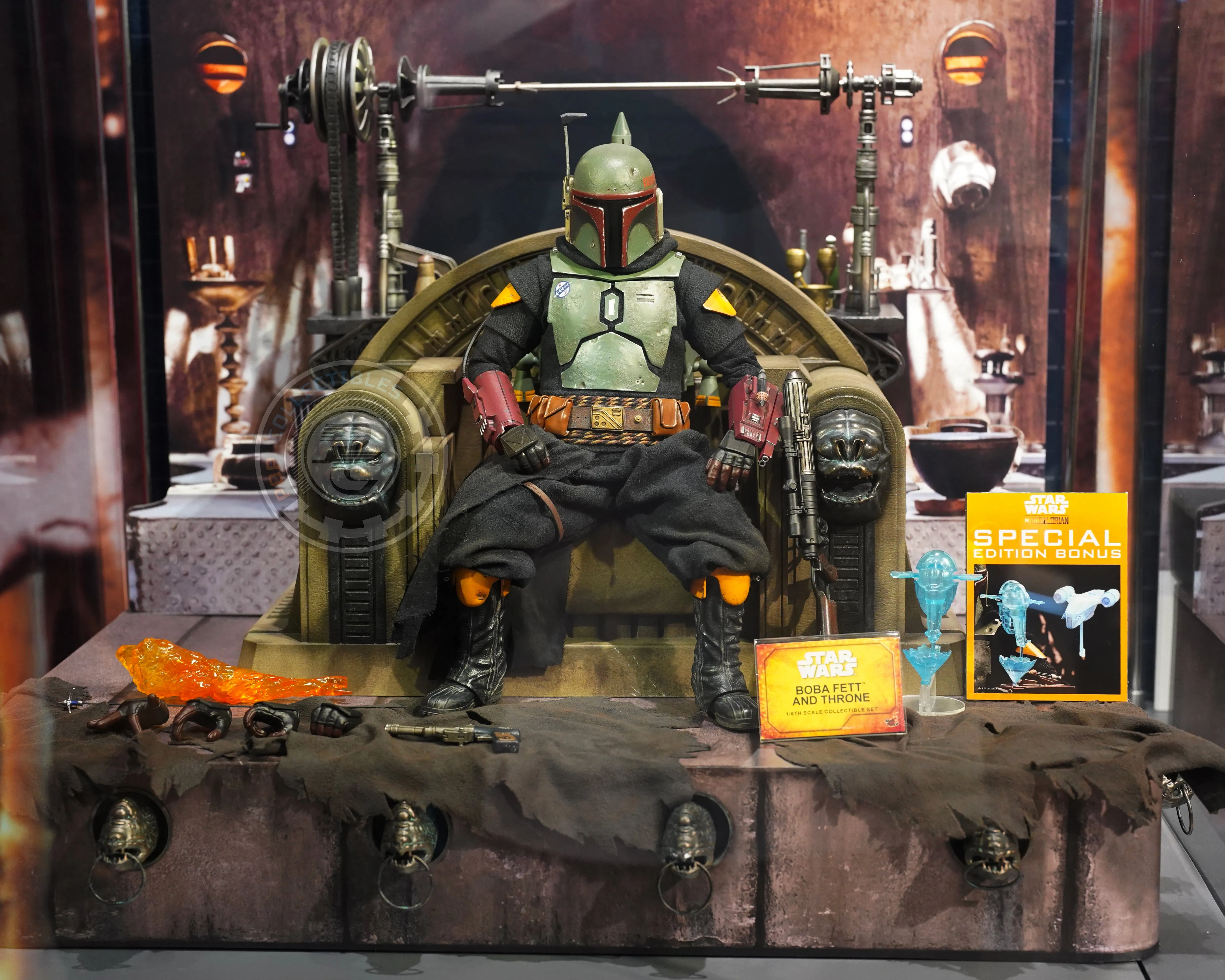 Hot toys TMS056B Star Wars The Mandalorian Boba Fett Repaint Armor and Throne (Special Edition)