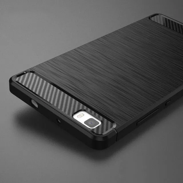 Huawei P8 Lite 2015 Silicone Case Phone Cover Coque For Huawei P8 Lite 2015 Luxury Slim Soft TPU Carbon Fiber Texture Anti-knock