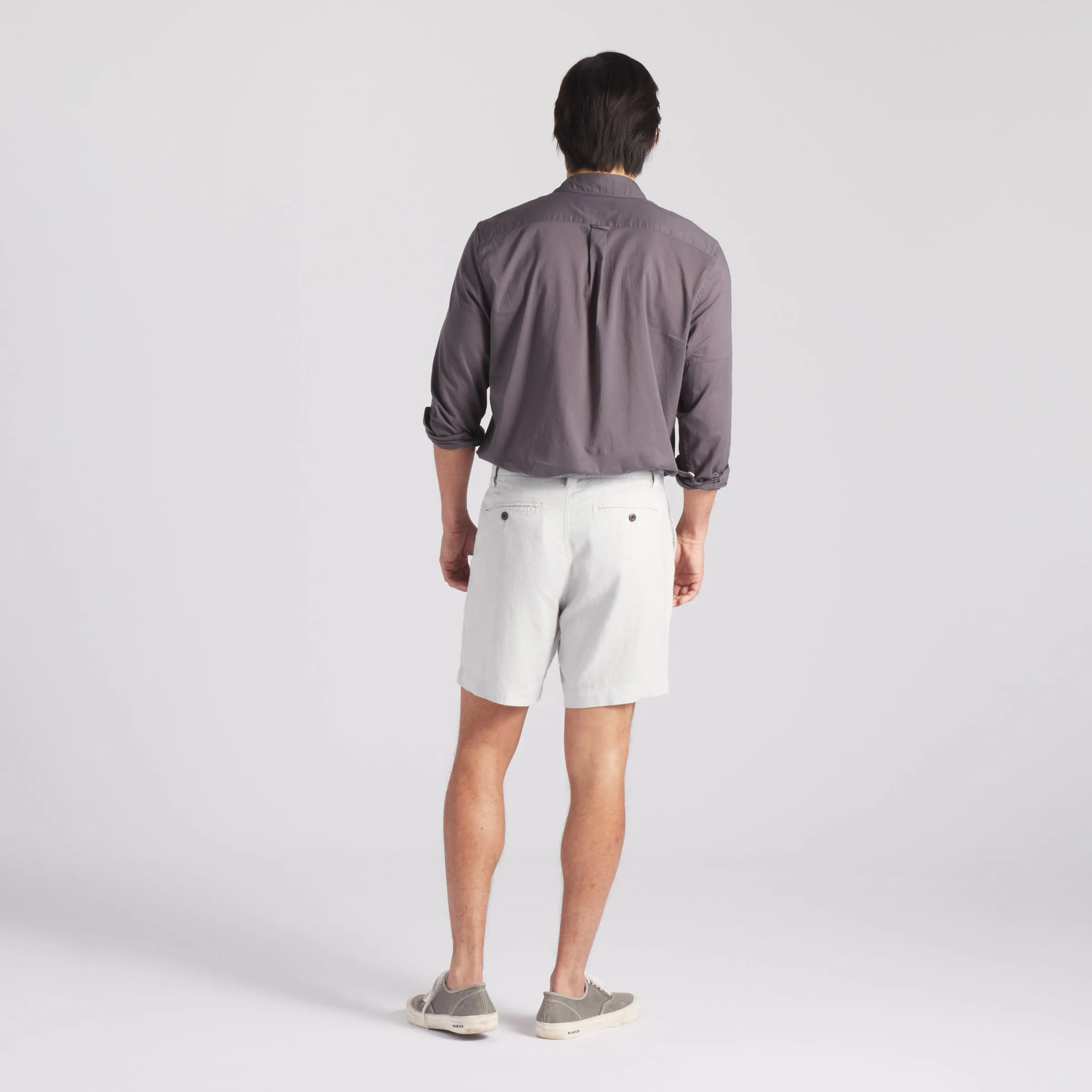 Ibiza Linen Shorts 7" - Glacier Gray