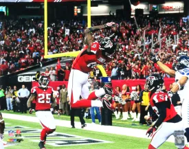 Julio Jones Signed Atlanta Falcons 16x20 NFL Photo "Endzone Leap"