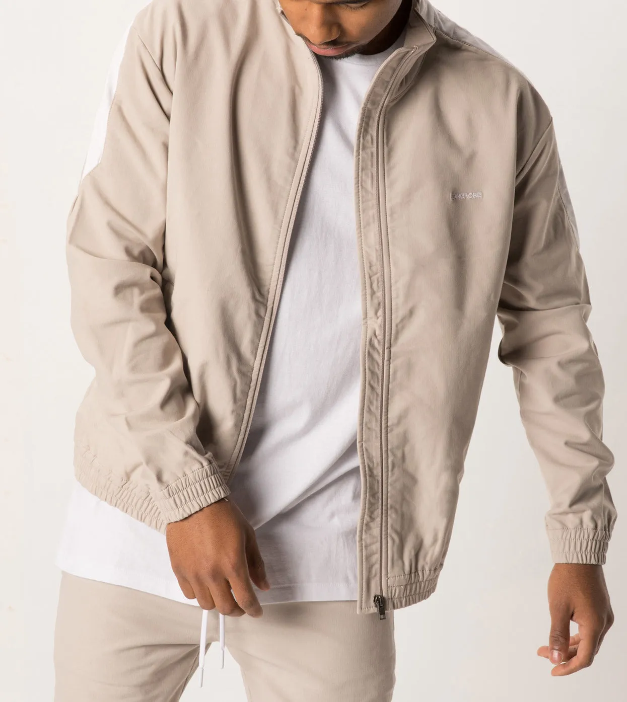 Jumpshot Track Jacket Putty/White