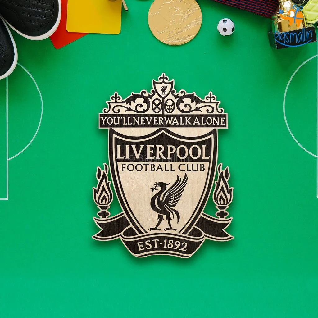 Liverpool Engraved Wooden Crest