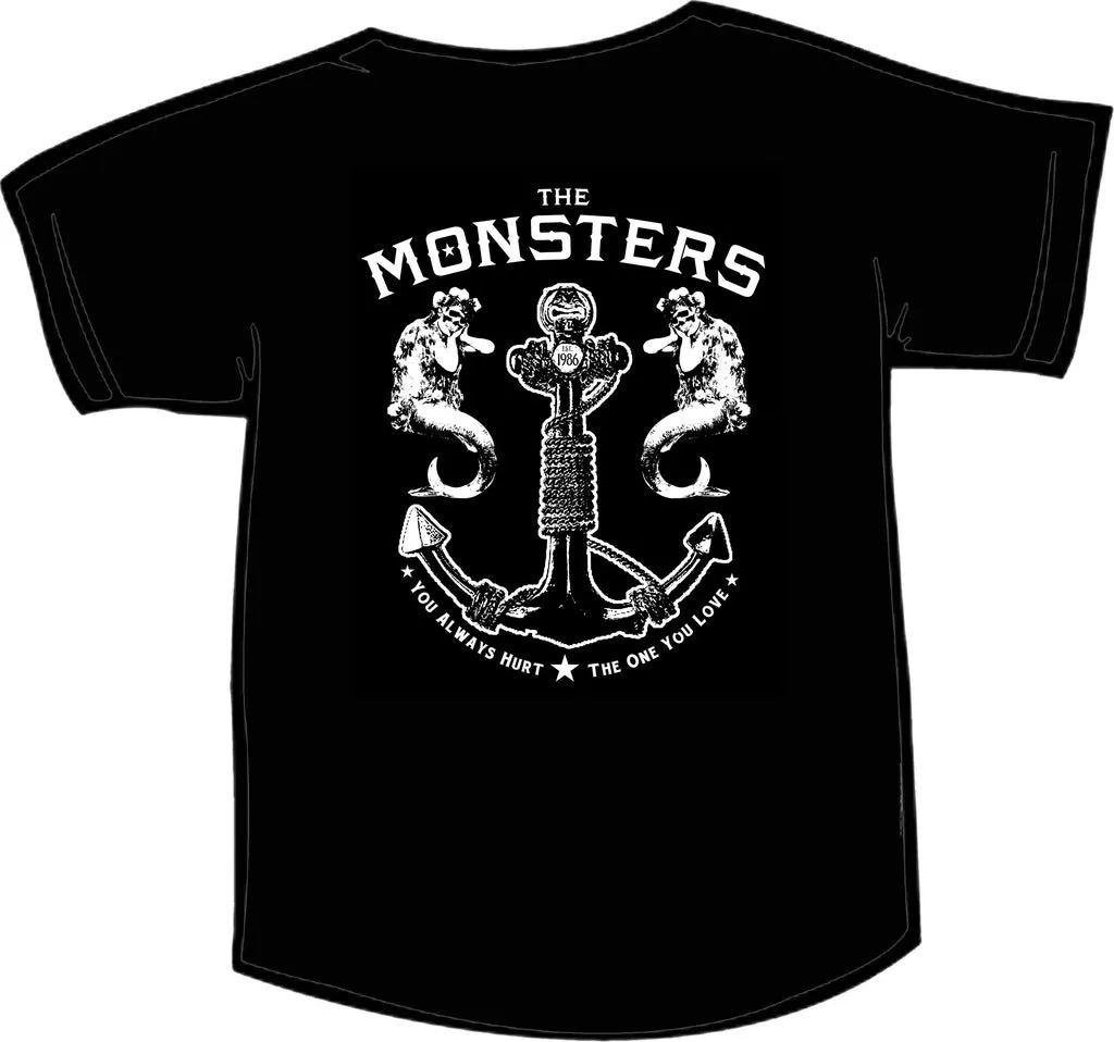 Man T-Shirt - Black - the Monsters - Anchor