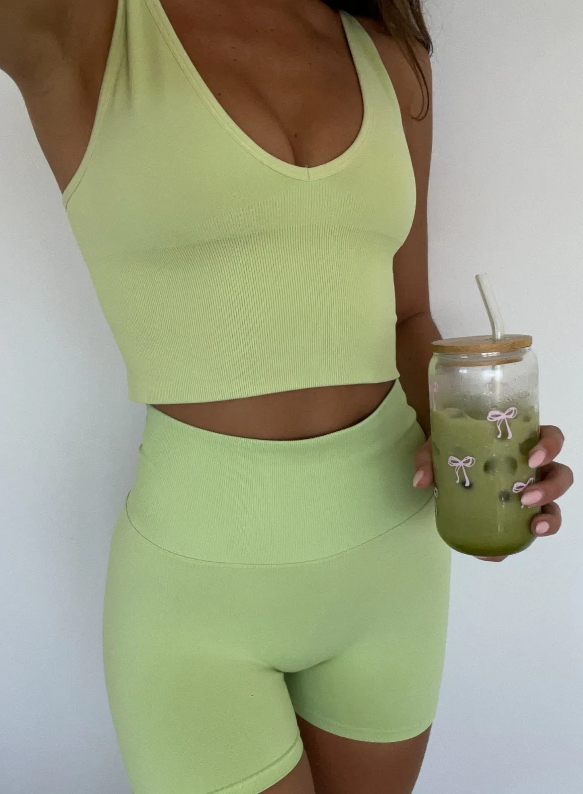 Matcha Shape Seamless Cross Back Bralette