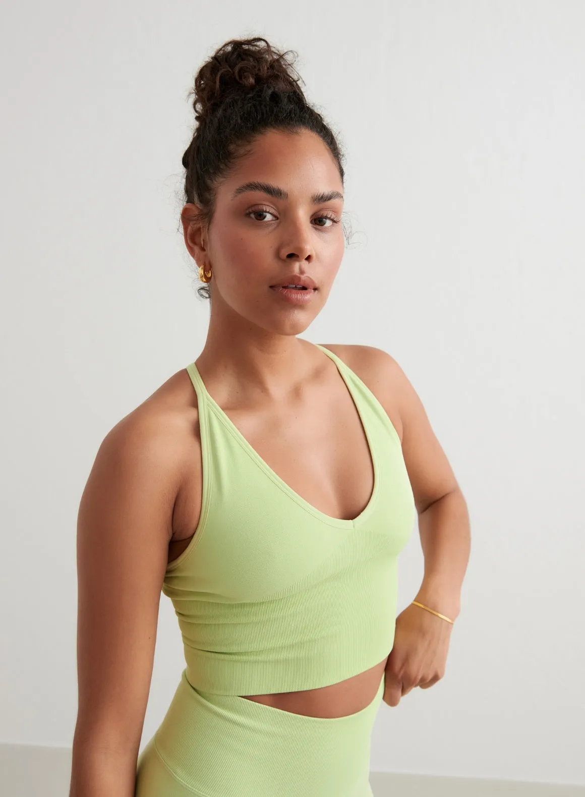 Matcha Shape Seamless Cross Back Bralette