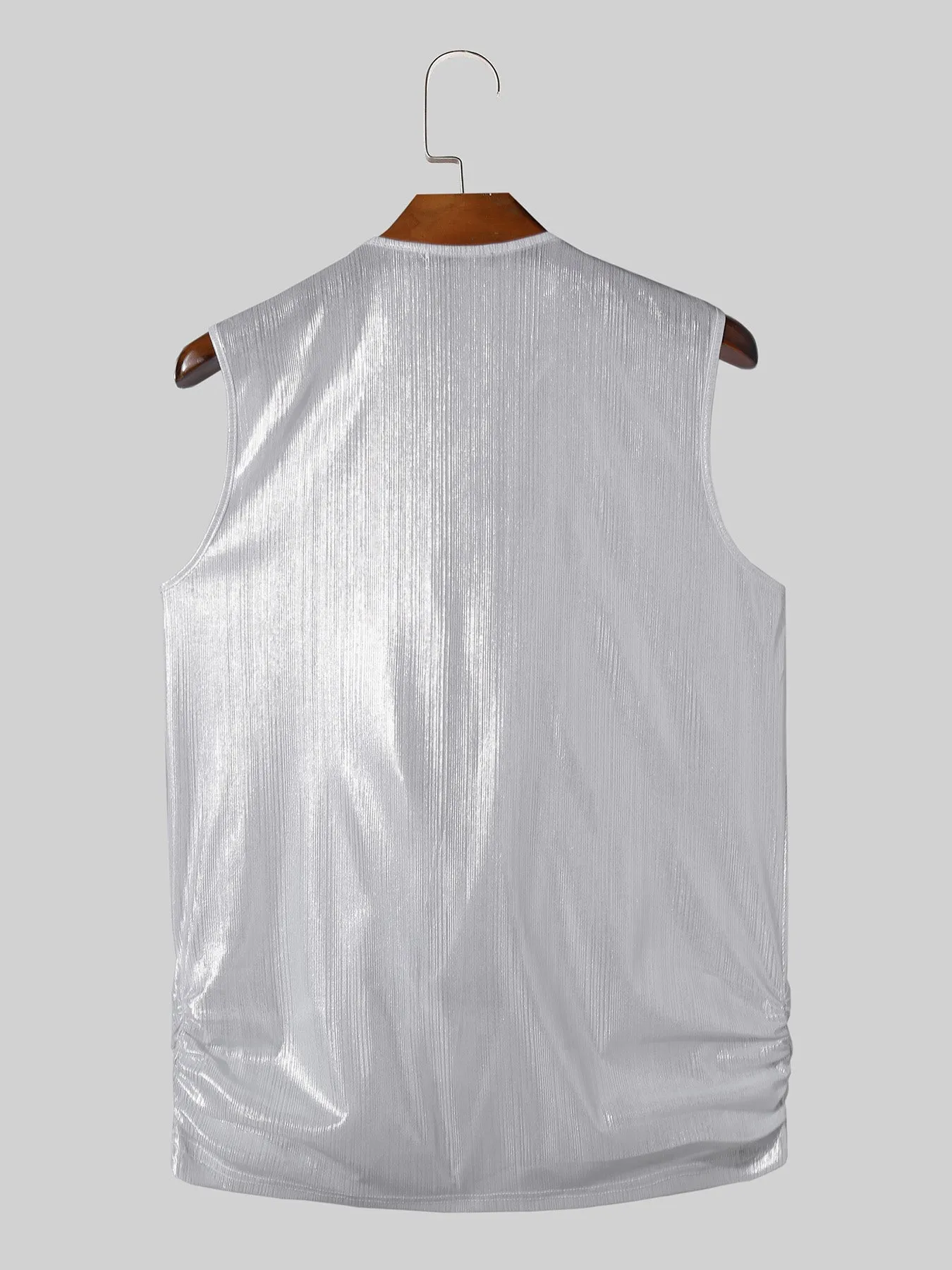 Mens Glitter Cowl Neck Sleeveless Vest SKUK52062