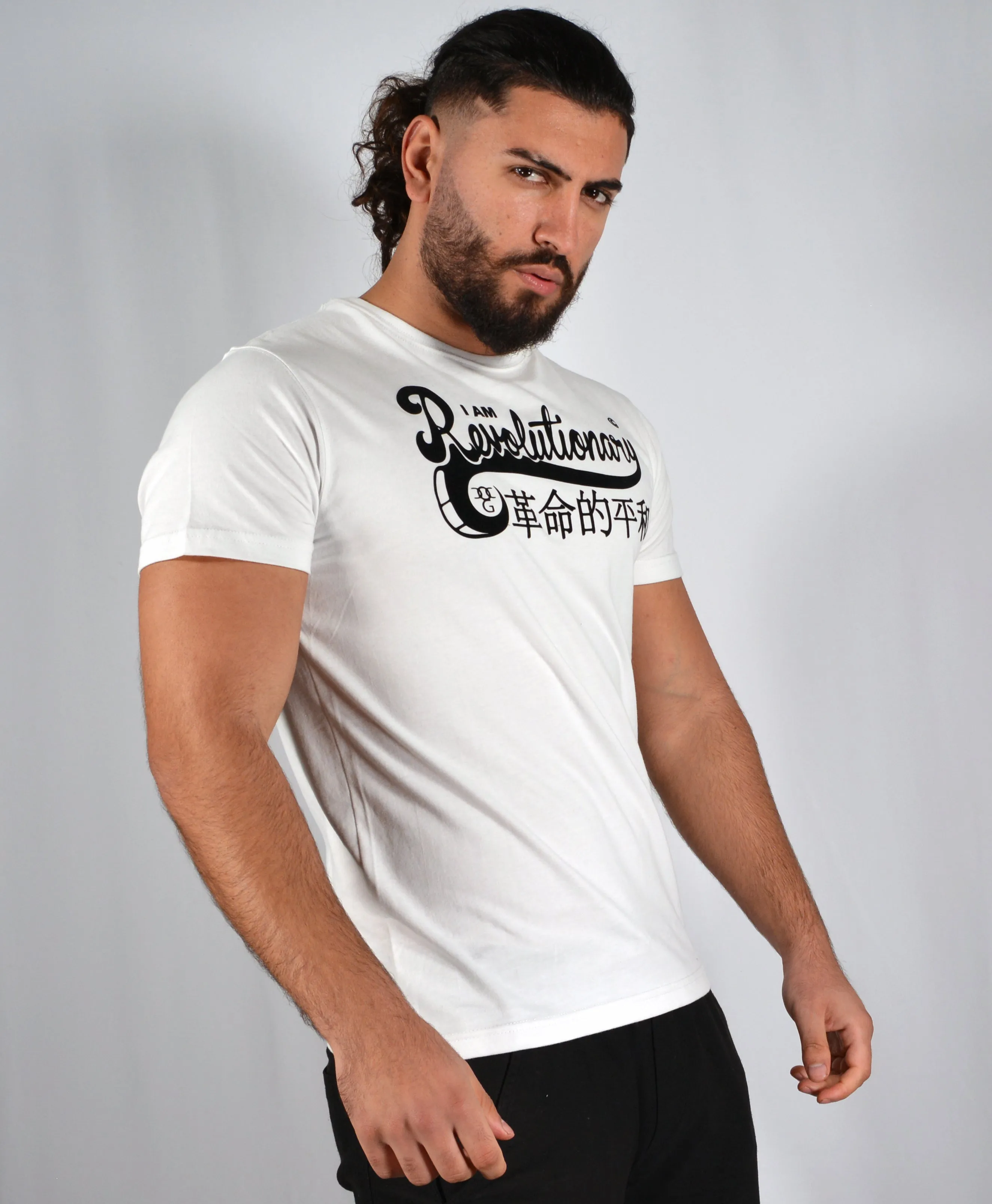 Mens White /Black  Am Revolutionary T Shirt