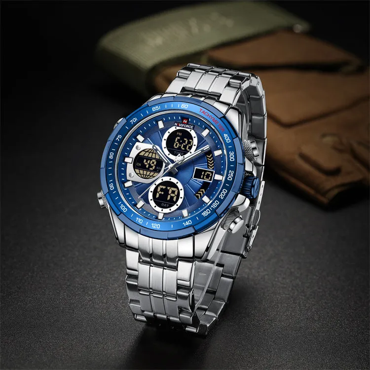 NAVIFORCE 2022 Men's Multifunctional Military Sport Watches Digital Analog Quartz Waterproof Watch for Men NF9197S