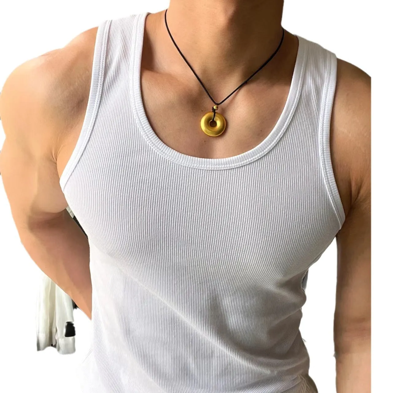 New Summer Lightweight Sports Fitness Coarse Thread Bodybuilding Vest Men