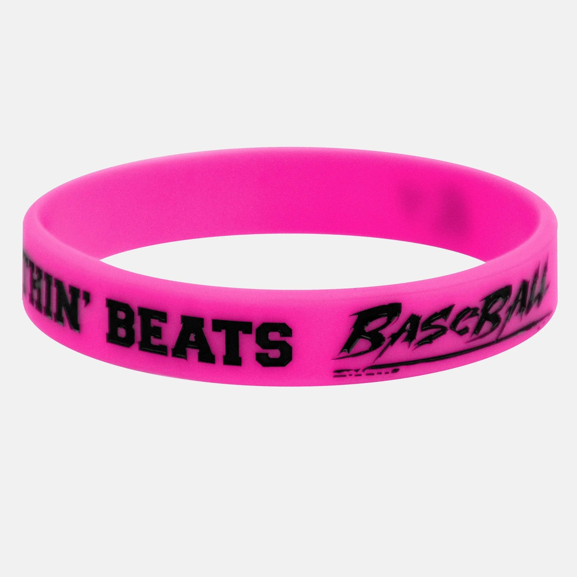 Nothin' Beats Baseball Pink Black Wristband