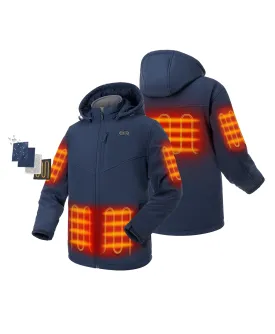 (Open-Box) Men's Heated Dual Control Jacket with 5 Heating Zones (Pocket Heating) (Battery Set Not Included)