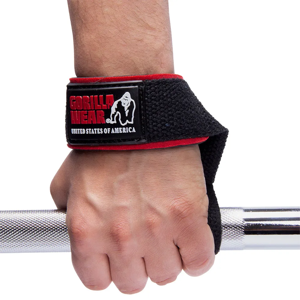 Padded Lifting Straps - Black/Red